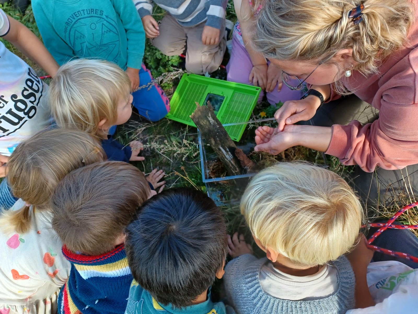 Woman holding a child